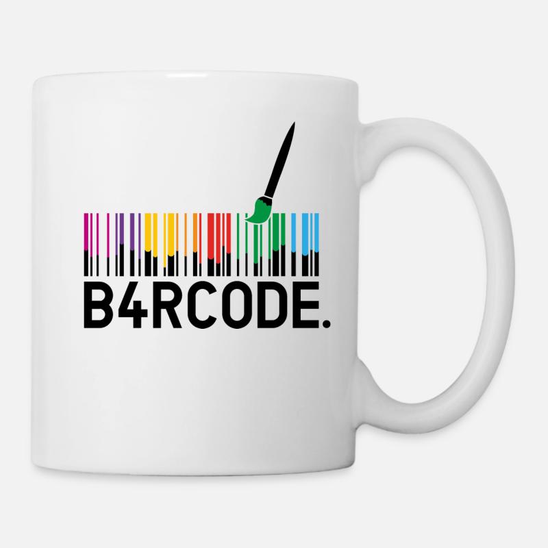 B4RCODE. Painted black - Mug - white