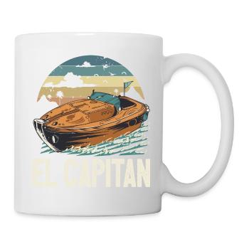 El Capitan Pontooning Propriétaire de bateau à moteur Lake Life - Mug blanc - blanc - Droite