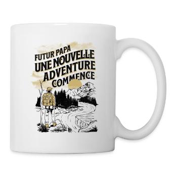 Futur Papa - Cadeau Nouveau Père Randonneur - Mug blanc - blanc - Droite