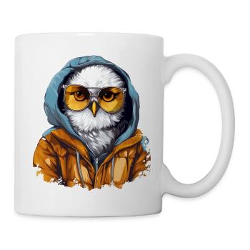 Street style snowy owl | Owl lovers - Mug - white - Right