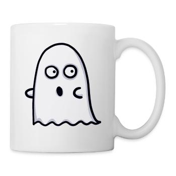 erschrockenes Gespenst - Tasse - Weiß - Rechts