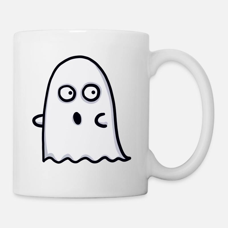 fantôme effrayé - Mug blanc - blanc