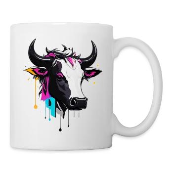 Kuhkopf-Charme: Ländlicher Chic für Tierliebhaber - Tasse - Weiß - Rechts