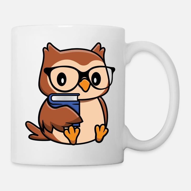 Eule Bird Nerd - Tasse - Weiß