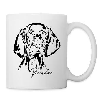 Vizsla Portrait Jagdhund Hunde Wilsigns - Tasse - Weiß - Rechts