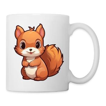 Eichhörnchen Kawaii - Tasse - Weiß - Rechts