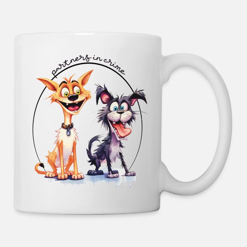 Partners In Crime | Dark Text - Mug - white