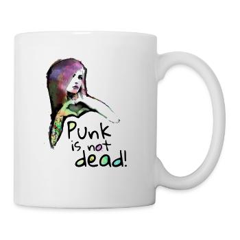 Punk, Punk is not, dead, Punks, Rock, Punkrock,emo - Mug - white - Right