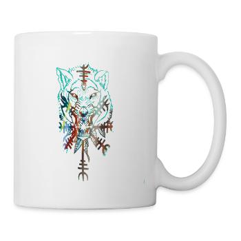 Wolf, Vikings, Teutons, Asgard, Midgard,Valhalla - Mug - white - Right