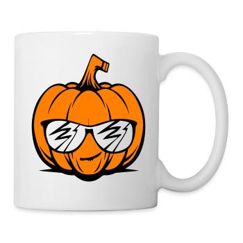 Citrouille d’Halloween drôle - Mug blanc - blanc - Droite