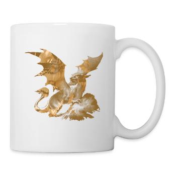 drache ,gold,malerei,graffiti,aquarell - Tasse - Weiß - Rechts