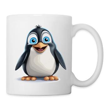 der strahlende Pinguin - Tasse - Weiß - Rechts