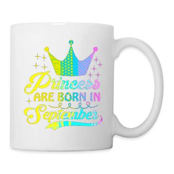 birthday happy september born in funny party queen - Mug - white - Right