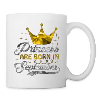 birthday happy september born in funny party queen - Mug - white - Right