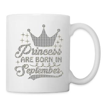 birthday happy september born in funny party queen - Mug - white - Right
