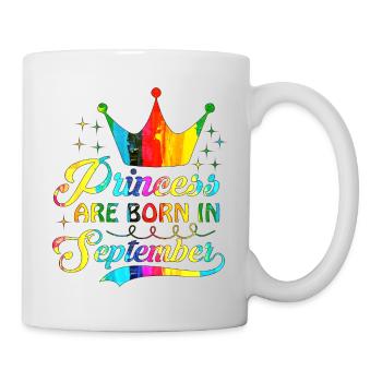 birthday happy september born in funny party queen - Mug - white - Right