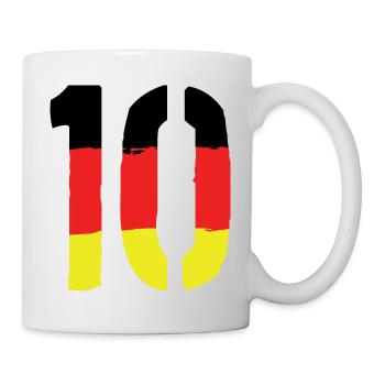 10 Zahl symbol Germany - Tasse - Weiß - Rechts