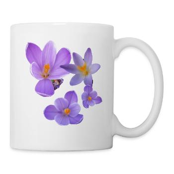 crocus, crocuses, flowers, purple, flower - Mug - white - Right
