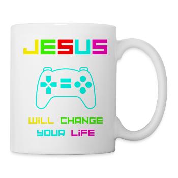 Jesus will change your life colour - Tasse - Weiß - Rechts