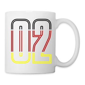 2 Zahl symbol Germany - Tasse - Weiß - Rechts