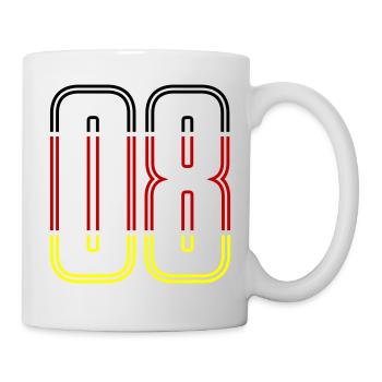 8 Symbole numérique Allemagne - Mug blanc - blanc - Droite