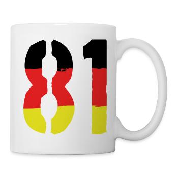 81 Symbole numérique Allemagne - Mug blanc - blanc - Droite