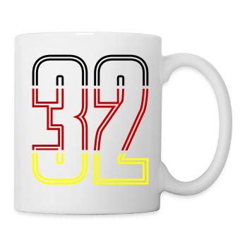 32 Symbole numérique Allemagne - Mug blanc - blanc - Droite