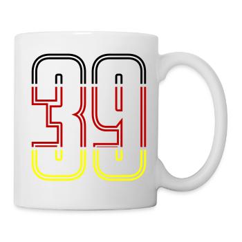 39 Symbole numérique Allemagne - Mug blanc - blanc - Droite