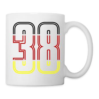 38 Symbole numérique Allemagne - Mug blanc - blanc - Droite