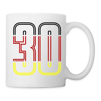 30 symbole de chiffres Allemagne - Mug blanc - blanc - Droite