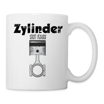 Auto-Tuning: Zylinder statt Kinder - Tasse - Weiß - Rechts