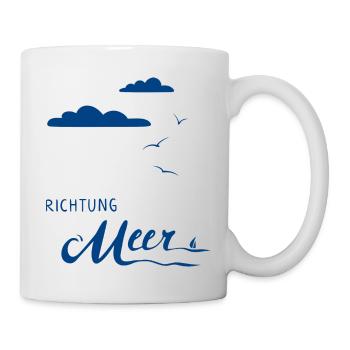 Meer blau - Tasse - Weiß - Rechts