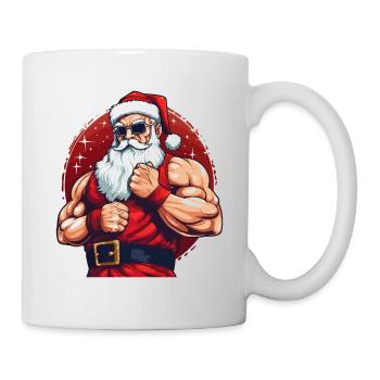 Bad Santa Santa Christmas Muscular Cool - Mug - white - Right