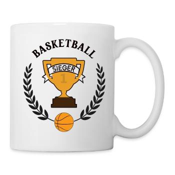 Basketball Sieger Basketballer Gewinner Platz 1 - Tasse - Weiß - Rechts