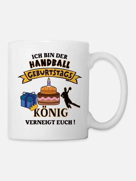 Handball Spieler Geburtstag Handballer Geb. König - Tasse - Weiß