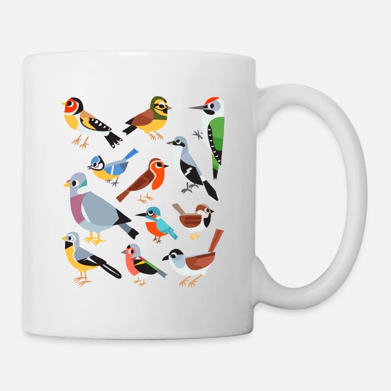 Oiseaux communs d'Europe - Mug blanc - blanc