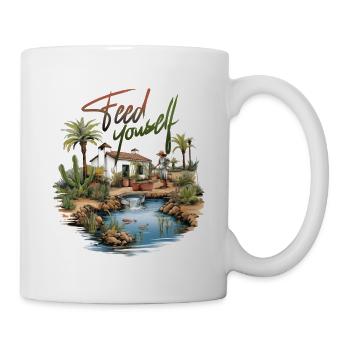 Nourrissez-vous - Mug blanc - blanc - Droite