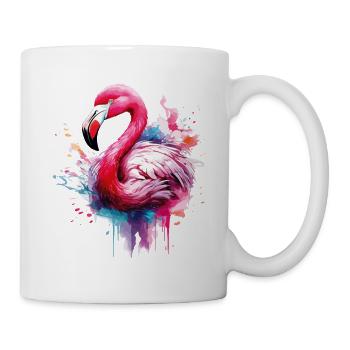 Flamingo Bird Exotic Summer Splash Pink Pink - Mug - white - Right
