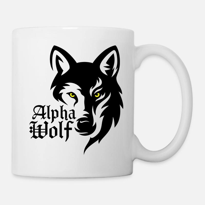 Alpha-Wolf - der Rudelführer der Wölfe - Tasse - Weiß