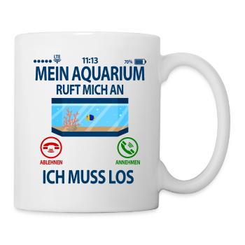Aquarienfreunde Lustig Sprüche mit Spruch - Tasse - Weiß - Rechts