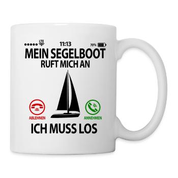 Segelfreunde Segelfans Segelsprüche Sprüche Lustig - Tasse - Weiß - Rechts