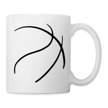 Basketball 12 Plan de travail 12 - Mug blanc - blanc - Droite