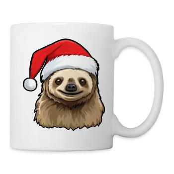 Faultier Weihnachten Winter Faultiere Tiere - Tasse - Weiß - Rechts
