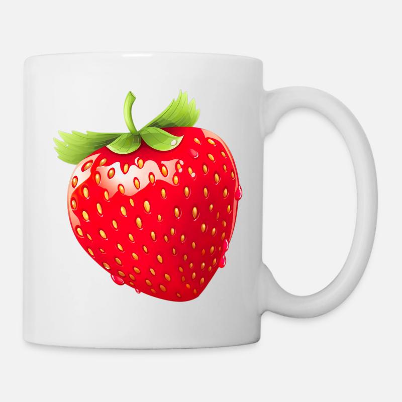 Erdbeere Erdbeeren für einen Erdbeer Liebhaber - Tasse - Weiß