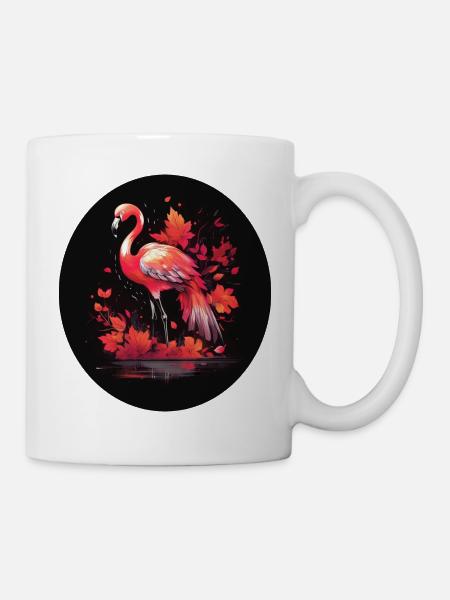 Herbstflamingo - Tasse - Weiß