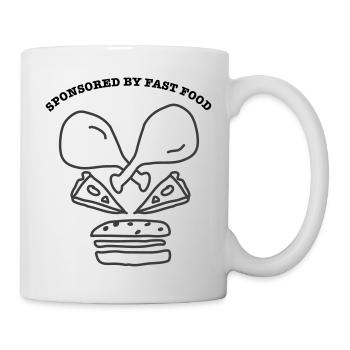 Skull SponsoredByFastFood - Mug - white - Right