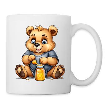 Ours Teddy Bear Kids Pillow Cup Bouton d’autocollant - Mug blanc - blanc - Droite