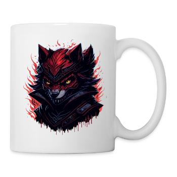 Wolf Evil Dark Fox Fantasy - Mug - white - Right