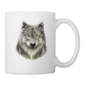 Grey Wolf Sketch - Mug - white - Right