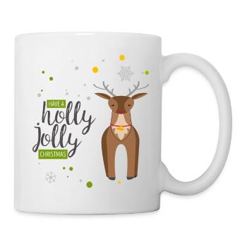 holly jolly Christmas - Tasse - Weiß - Rechts
